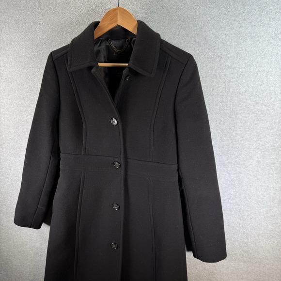 J.Crew Double Cloth Lady Day Coat Women's 4 Black Wool Thinsulate Long Sleeve - Picture 2 of 11